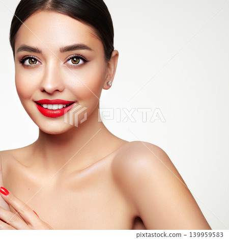 Beautiful Young Woman with clean fresh skin Beautiful Young Woman with clean fresh skin 139959583