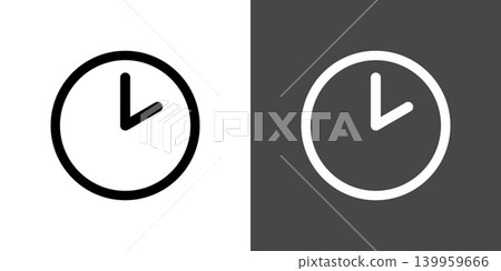 Simple clock and time icon illustrations: 2 o'clock, 14:00 Simple clock and time icon illustrations: 2 o'clock, 14:00 139959666