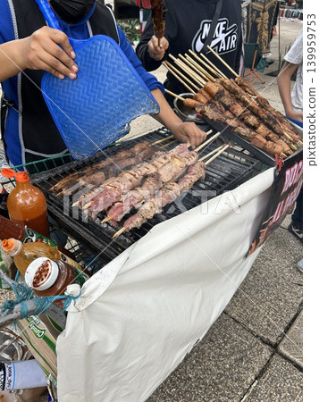 Pork skewers I ate at a street stall in Mexico City Pork skewers I ate at a street stall in Mexico City 139959753