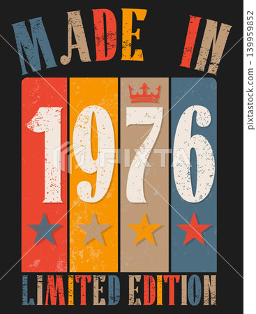 Vintage Retro Style 1976 Birthday Print Vintage Retro Style 1976 Birthday Print 139959852