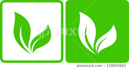 Green eco drawn symbol green leaves Green eco drawn symbol green leaves 139959983