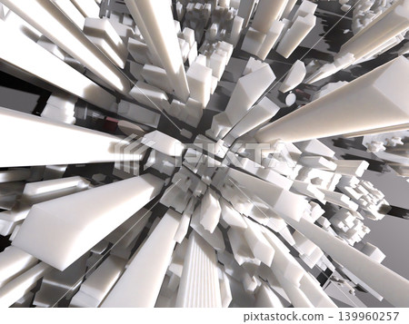 紐約市曼哈頓天際線的3D插圖 紐約市曼哈頓天際線的3D插圖 139960257
