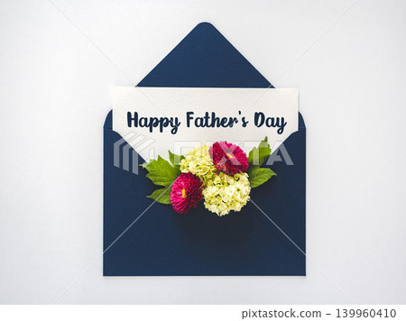 Happy Father's Day. Greeting card with a congratulatory message 139960410