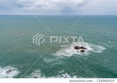 Cabo da Roca cliff over Atlantic ocean Portugal 139960419