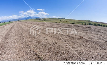 Mountains Airstrip Farm Field Landscape Mountains Airstrip Farm Field Landscape 139960453