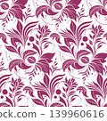 simple seamless purple and white floral pattern, texture, design 139960616