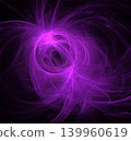 purple abstract fractal pattern on black background, wallpaper, design 139960619