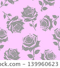 pink and white rose flowers seamless pattern, texture, design 139960623