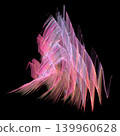 pink abstract fractal pattern on black background, wallpaper, design 139960628