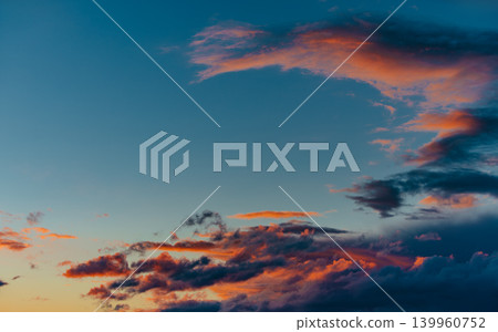 Colorful sky at sunset light 139960752