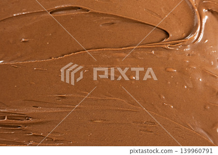 Extreme close-up of delicious sweet cocoa nut cream. Abstract chocolate background 139960791