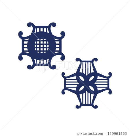 Logo lyre inspired patterns vector Logo lyre inspired patterns vector 139961263
