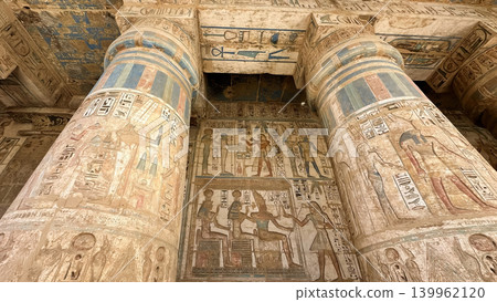 Medinet Habu, the mortuary temple of Ramesses III, located on the west bank of Luxor, Egypt. Medinet Habu, the mortuary temple of Ramesses III, located on the west bank of Luxor, Egypt. 139962120