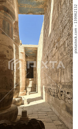 Medinet Habu, the mortuary temple of Ramesses III, located on the west bank of Luxor, Egypt. Medinet Habu, the mortuary temple of Ramesses III, located on the west bank of Luxor, Egypt. 139962132