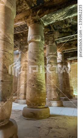 Beautiful interiors and ancient hieroglyphs in the Temple of Seti I in Abydos, Egypt. Beautiful interiors and ancient hieroglyphs in the Temple of Seti I in Abydos, Egypt. 139962235