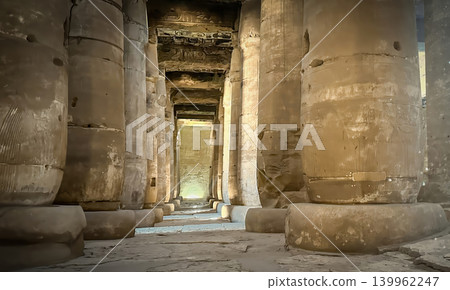 Beautiful interiors and ancient hieroglyphs in the Temple of Seti I in Abydos, Egypt. Beautiful interiors and ancient hieroglyphs in the Temple of Seti I in Abydos, Egypt. 139962247