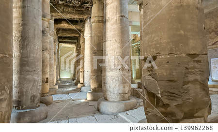Beautiful interiors and ancient hieroglyphs in the Temple of Seti I in Abydos, Egypt. Beautiful interiors and ancient hieroglyphs in the Temple of Seti I in Abydos, Egypt. 139962268