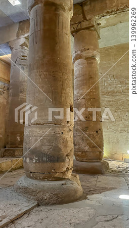 Beautiful interiors and ancient hieroglyphs in the Temple of Seti I in Abydos, Egypt. Beautiful interiors and ancient hieroglyphs in the Temple of Seti I in Abydos, Egypt. 139962269