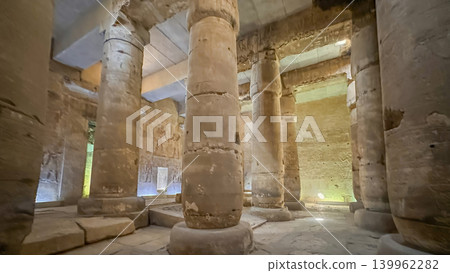 Beautiful interiors and ancient hieroglyphs in the Temple of Seti I in Abydos, Egypt. Beautiful interiors and ancient hieroglyphs in the Temple of Seti I in Abydos, Egypt. 139962282
