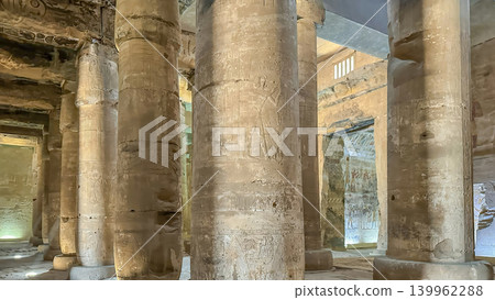 Beautiful interiors and ancient hieroglyphs in the Temple of Seti I in Abydos, Egypt. Beautiful interiors and ancient hieroglyphs in the Temple of Seti I in Abydos, Egypt. 139962288