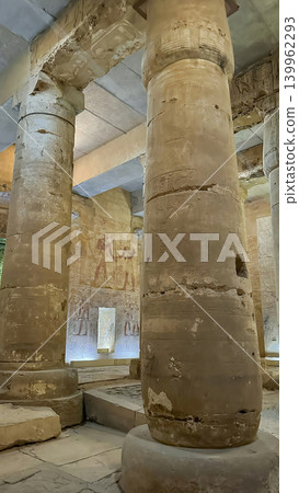 Beautiful interiors and ancient hieroglyphs in the Temple of Seti I in Abydos, Egypt. Beautiful interiors and ancient hieroglyphs in the Temple of Seti I in Abydos, Egypt. 139962293
