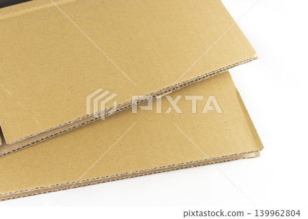 Used folded cardboard Used folded cardboard 139962804