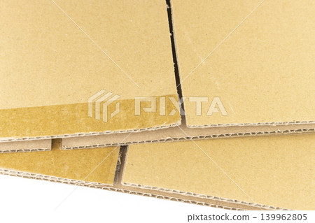 Used folded cardboard Used folded cardboard 139962805
