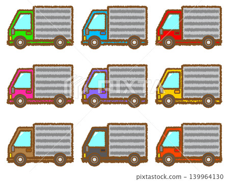 Simple Truck Illustration Set 2 Simple Truck Illustration Set 2 139964130
