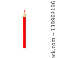 Red colored pencil 139964196
