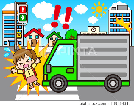 圖：一名女孩在路上遭遇交通事故（2） 139964313