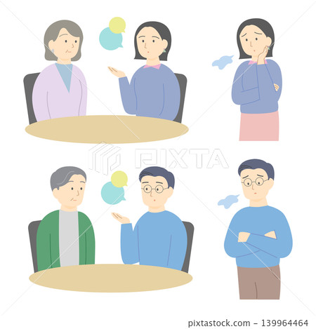 一名員工向她的主管諮詢更年期症狀。 一名員工向她的主管諮詢更年期症狀。 139964464