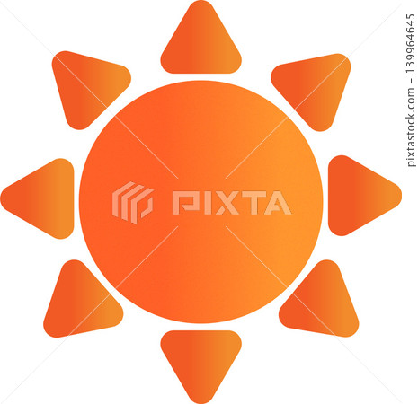 Simple weather icon materials representing sunny/clear skies. Simple weather icon materials representing sunny/clear skies. 139964645
