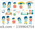 學校朋友套裝插畫 139964754