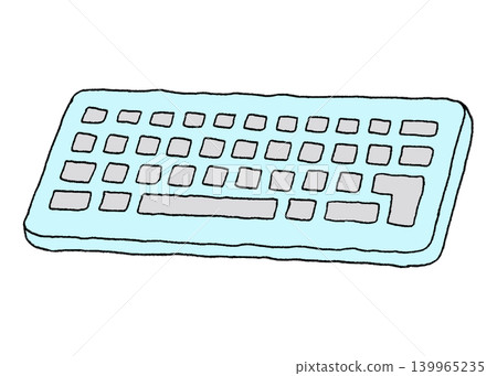 A simple, hand-drawn vector illustration of a computer keyboard. A simple, hand-drawn vector illustration of a computer keyboard. 139965235