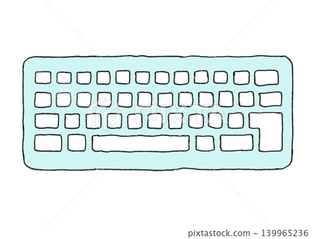 A simple, hand-drawn vector illustration of a computer keyboard. A simple, hand-drawn vector illustration of a computer keyboard. 139965236