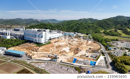 廣島縣東廣島市美光記憶體日本工廠外觀（無人機空拍）_HHMIC_No26 139965695