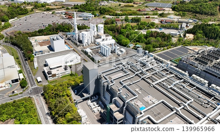 Exterior view of Micron Memory Japan factory in Higashihiroshima City, Hiroshima Prefecture (Drone aerial photography)_HHMIC_No11 Exterior view of Micron Memory Japan factory in Higashihiroshima City, Hiroshima Prefecture (Drone aerial photography)_HHMIC_No11 139965966