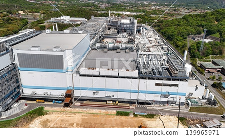 Exterior view of Micron Memory Japan factory in Higashihiroshima City, Hiroshima Prefecture (Drone aerial photography)_HHMIC_No16 Exterior view of Micron Memory Japan factory in Higashihiroshima City, Hiroshima Prefecture (Drone aerial photography)_HHMIC_No16 139965971