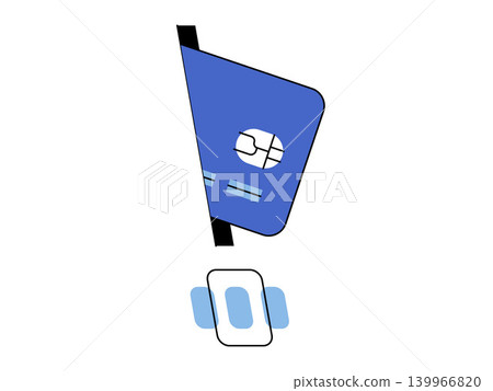 Credit card inserted into reader slot vector illustration. Financial alert, secure payment, banking notification, transaction error, money management, retail. Debit card entering terminal Credit card inserted into reader slot vector illustration. Financial alert, secure payment, banking notification, transaction error, money management, retail. Debit card entering terminal 139966820
