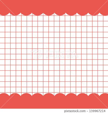 Square red scalloped frame grid background material Square red scalloped frame grid background material 139967214