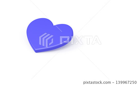 3D graphic CG of a three-dimensional heart. Copy space available. White background. 3D graphic CG of a three-dimensional heart. Copy space available. White background. 139967250