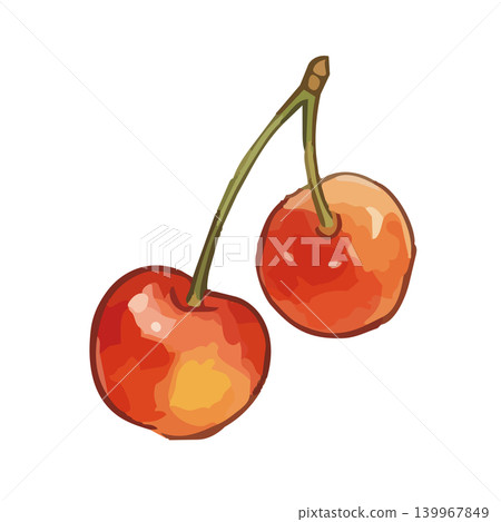 A mouthwatering illustration of cherries A mouthwatering illustration of cherries 139967849