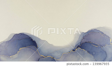 酒精墨水和金箔可以營造出優雅的背景效果。 139967935