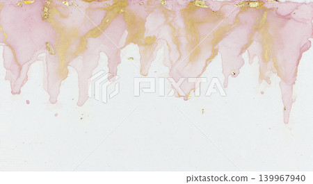 Alcohol ink and gold create an elegant background material. Alcohol ink and gold create an elegant background material. 139967940