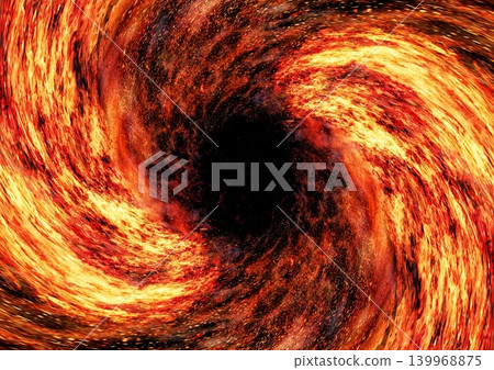 Abstract 3D illustration of flames rising against a black background. Abstract 3D illustration of flames rising against a black background. 139968875