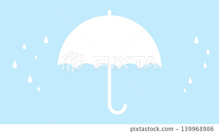 Illustration of an umbrella in the rain Illustration of an umbrella in the rain 139968986