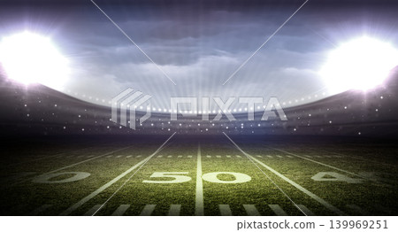 American soccer stadium at night 139969251