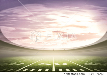 American soccer stadium with cloudy sky American soccer stadium with cloudy sky 139969266
