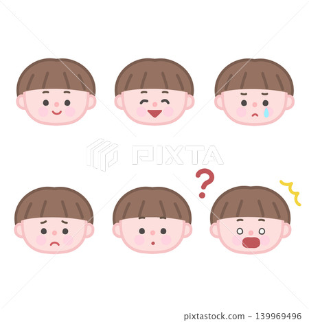 男孩的面部表情集 139969496