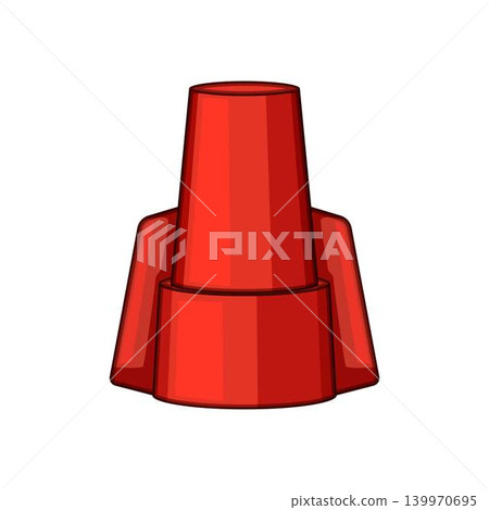 Red wire nut connecting electrical wires safety Red wire nut connecting electrical wires safety 139970695